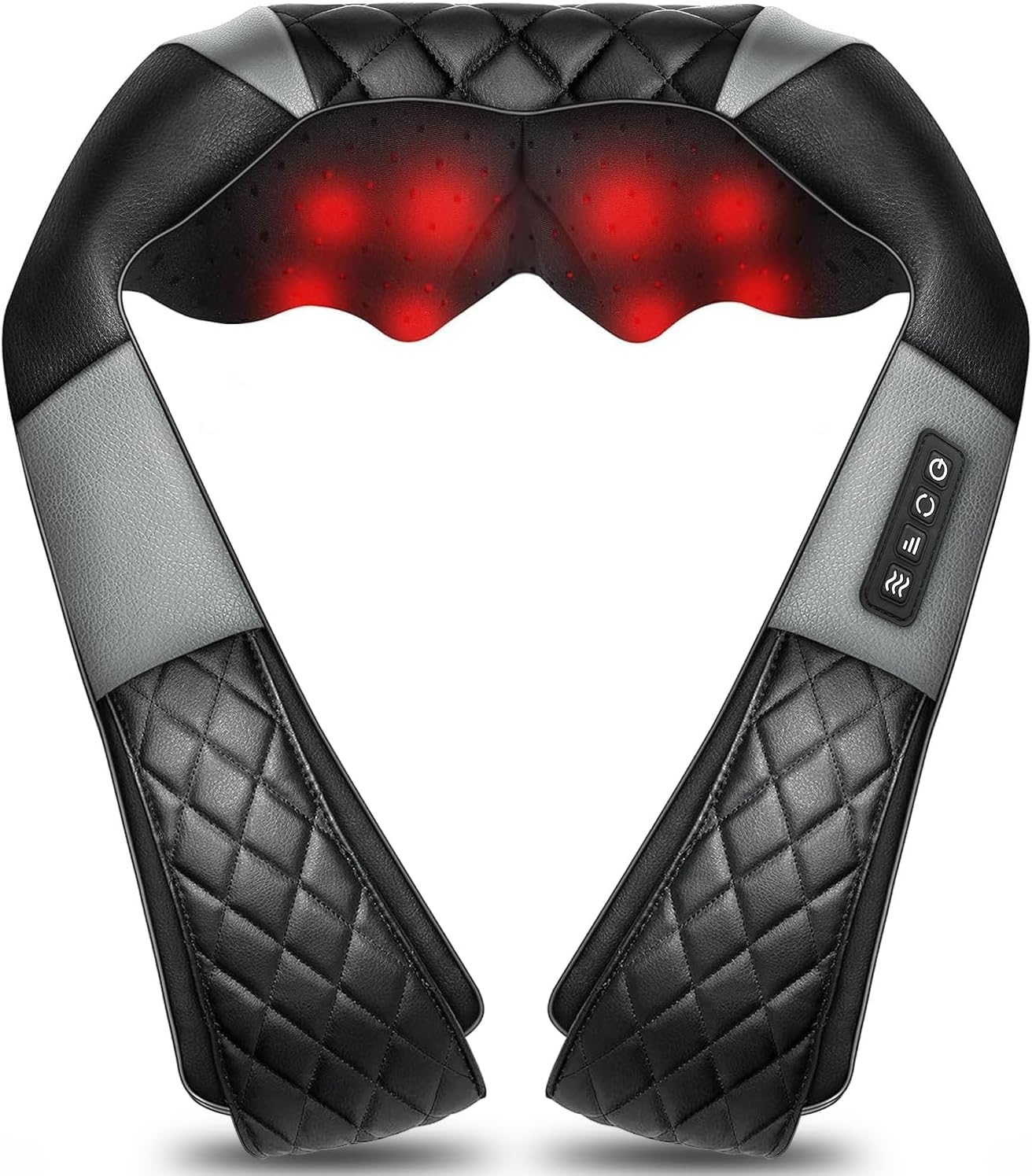 Shiatsu massager with heat
